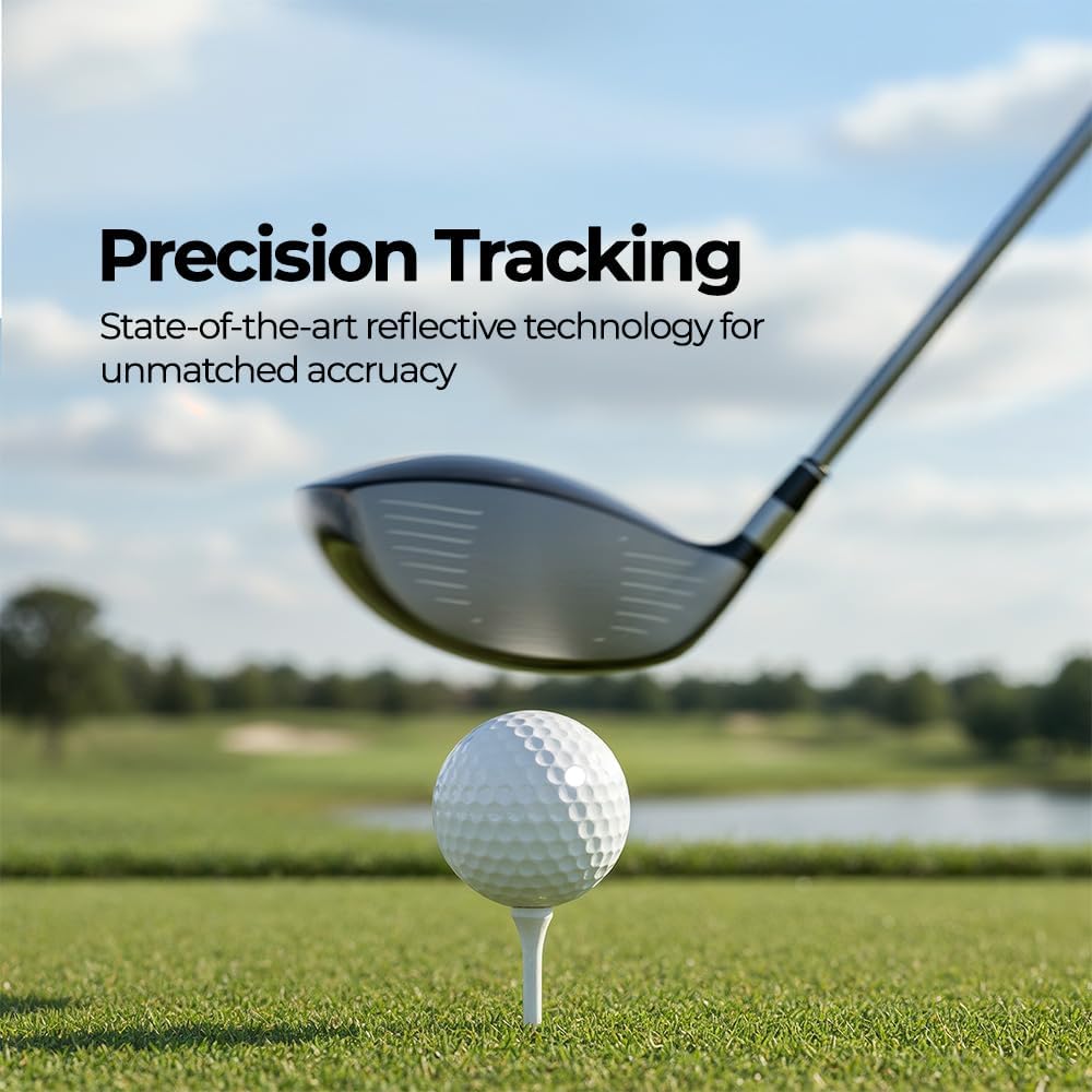 Golf Club & Golf Ball, White Reflective Dot Stickers, 3M Weatherproof Decals for Enhanced High Speed Camera Detection and Simulators, 1/4 Inch Size, Pack of 546