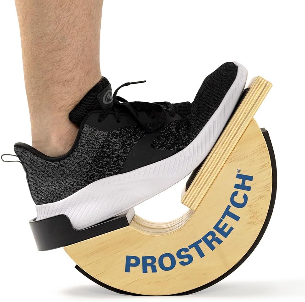 ProStretch Wooden Original, Calf Stretcher and Foot Rocker for Plantar Fasciitis, Achilles Tendonitis, and Tight Calves, Made in USA