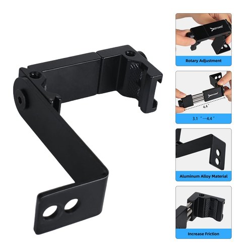 DEEPOWER Universal Compound Bow Phone Holder Aluminum Alloy Smartphone Mount for Archery Hunting - Instant Photo and Video Recorder