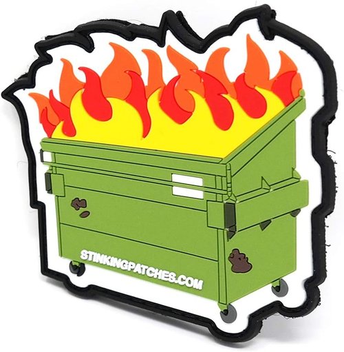 Dumpster Fire Hook and Loop Patch | PVC Rubber Tactical Patch | Funny Tactical Patch