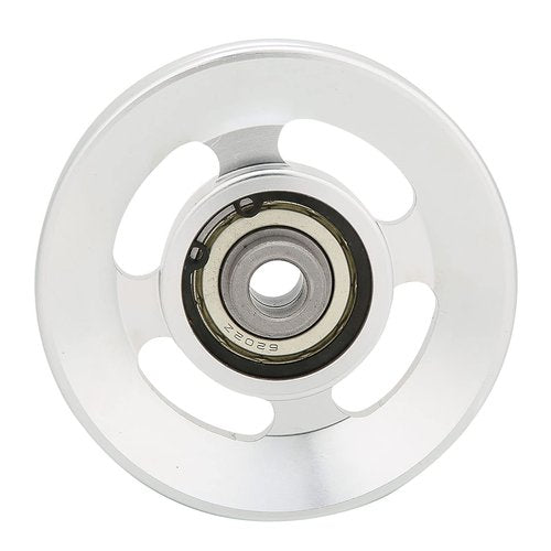 Estink Aluminum Pulley Wheel, 4 Pack Universal Aluminum Alloy Bearing Pulley Wheel Gym Accessory for Cable Machine Home Gym Attachments Part for 10.5mm Bore Diameter (90mm)