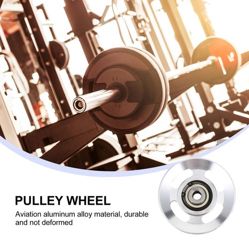 balacoo 12pcs Aluminum Alloy Pulley Gym Pulley System Universal Aluminium Alloy Bearing Pulley Wheel Weight Pulley Fitness Bearing Pulley Cable Gym Cable Attachment Accessories