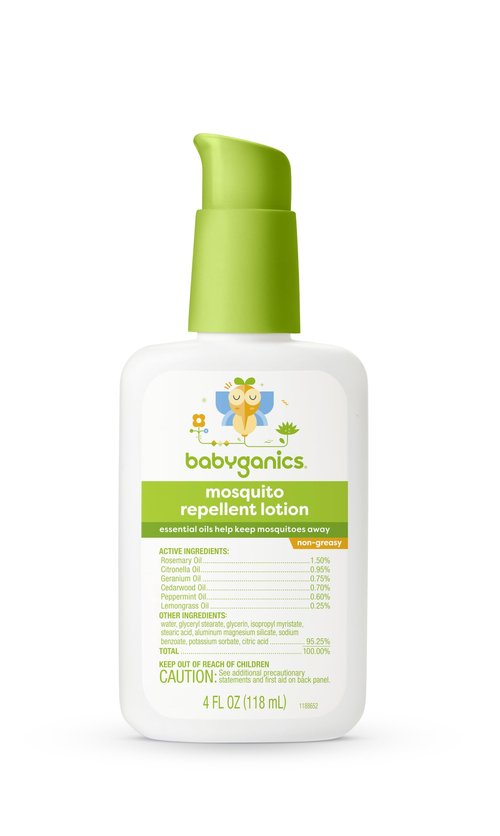 Babyganics Mosquito Repellent Lotion, Made with Plant and Essential Oils, Non-Greasy, 4oz