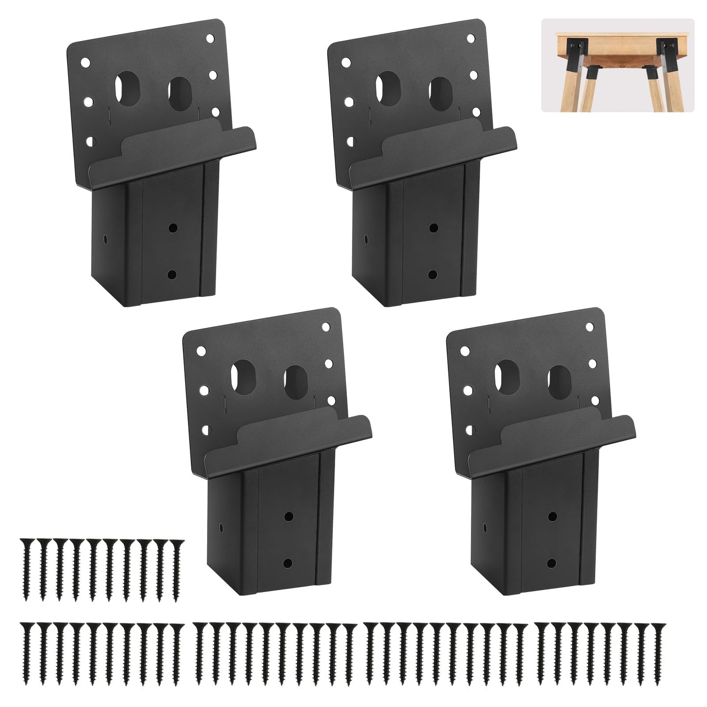 4 Pcs Outdoor 4"x4" Compound Angle Brackets,Deer Stand Brackets for Deer Stand, Hunting Blinds and Tree Houses