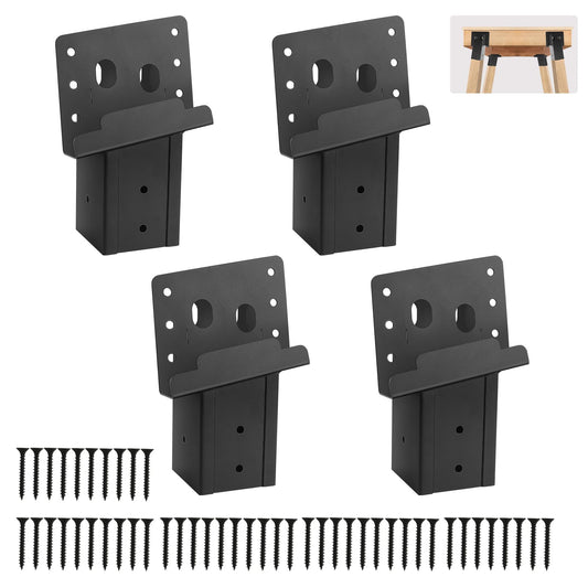 4 Pcs Outdoor 4"x4" Compound Angle Brackets,Deer Stand Brackets for Deer Stand, Hunting Blinds and Tree Houses