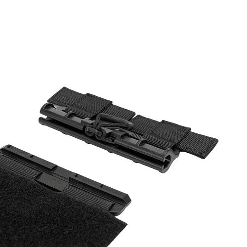 Dotacty Quick Release Cummerbund Conversion Attachment for Tactical MOLLE Vest Quick Disconnect Buckle Hook & Loop Strap & Flap Adapter for Airsoft/Training Vest Accessories BK 1 PCS