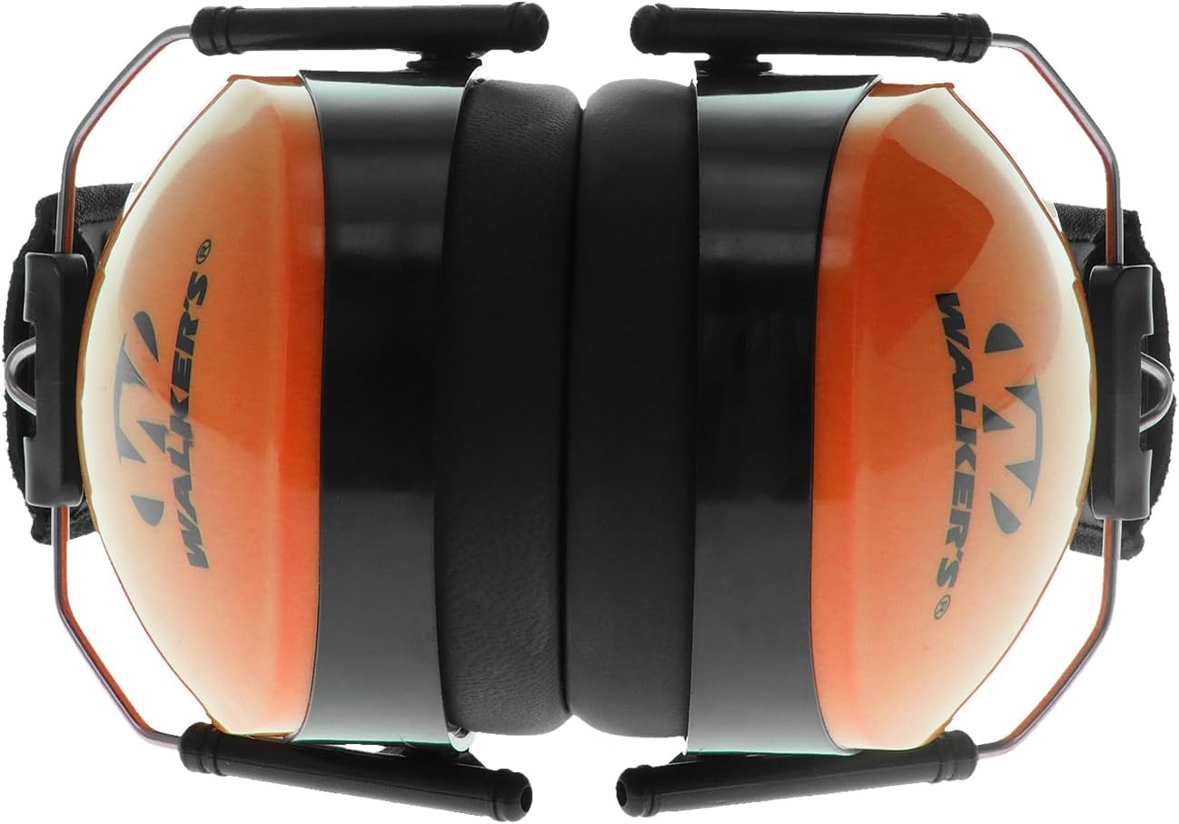 Walker's Dual Colored Passive Muff - Compact Folding Lightweight 26dB NRR Hunting Gun Range Shooting Hearing Protection Muff
