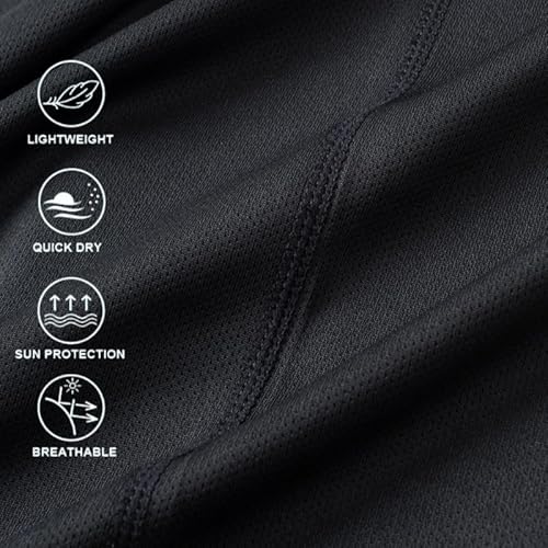 Men's Long Sleeve Base Layer Shirts Quick Dry Undershirts Workout Hiking Camping Athletic Top