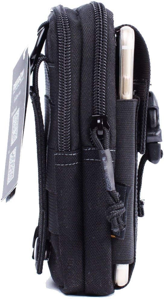 Tactical Molle EDC Pouch - Utility Gadget Belt Waist Bag with Cell Phone Holder