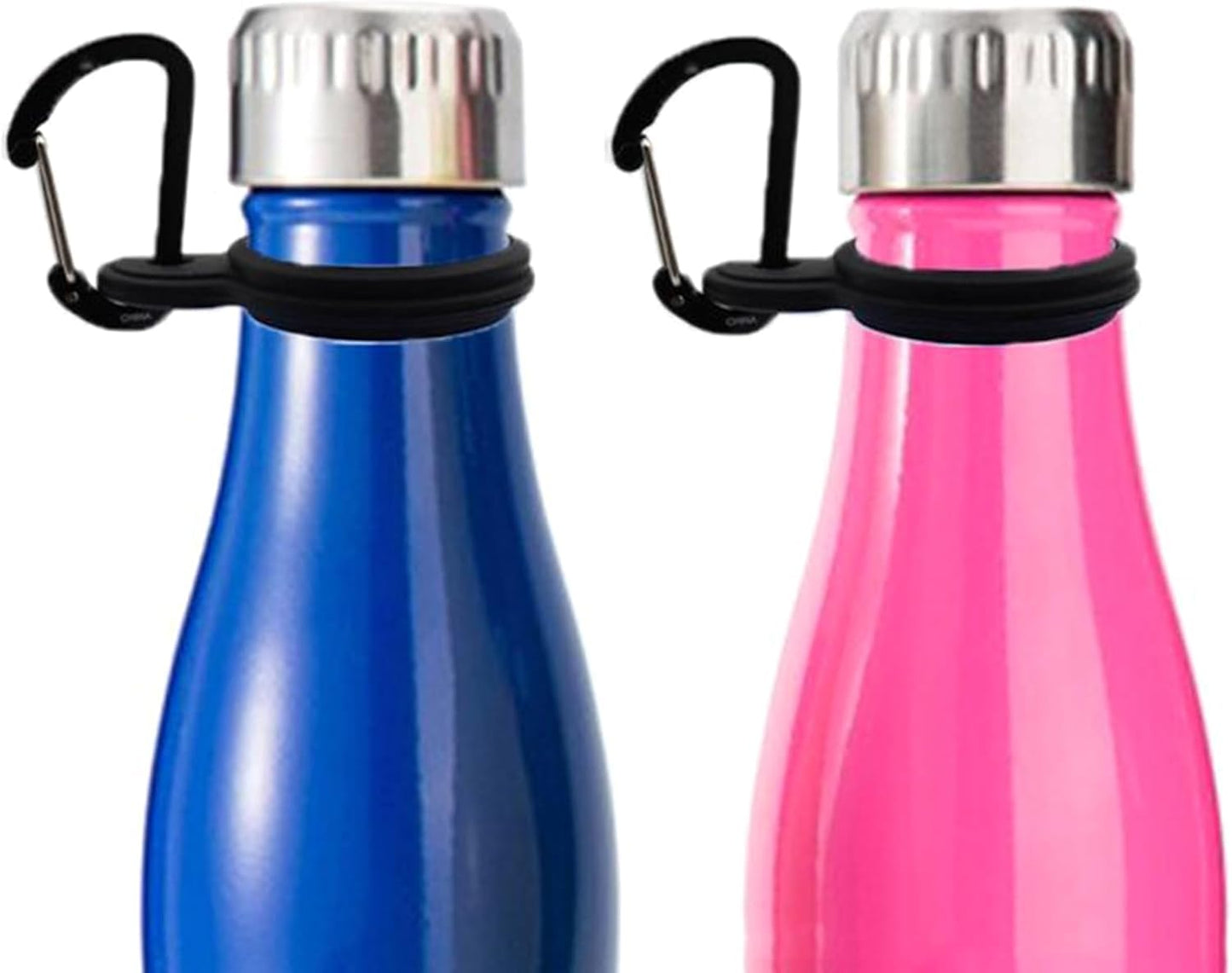 6 Pcs Silicone Water Bottle Buckle with Carabiner Clip Portable Secure Bottle Holder Water Bottle Hanging Rings Silicone Water Bottle Buckle Portable Hiking Camping Water Bottle Accessories