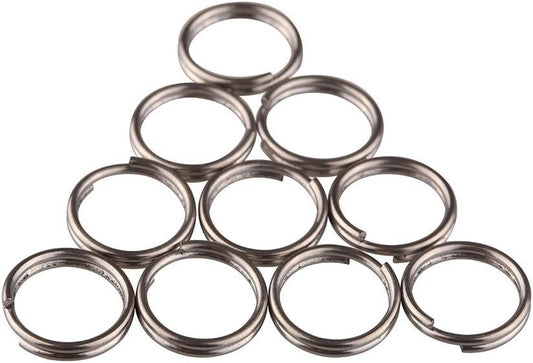 10pcs/Lots Titanium Small Split Rings Ti Micro Split Key Ring Keychain EDC Keyring (12mm)