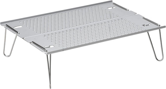Snow Peak Ozen Solo Table, SLV-171, Aluminium, Lightweight for Backpacking, Designed in Japan, Lifetime Product Guarantee