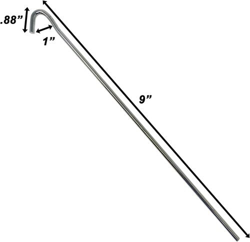 HUJI 20PCS Galvanized Steel Tent Pegs Stakes