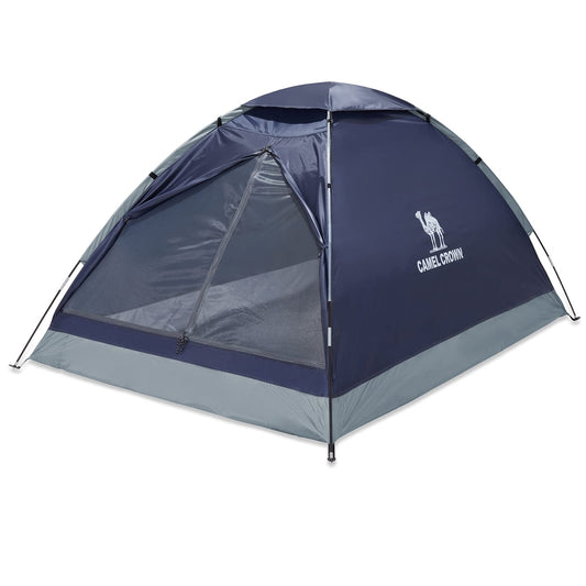 CAMEL CROWN 2 Person Camping Tent with Removable Rain Fly, Easy Setup Outdoor Tents Water Resistant Lightweight Portable for Family Backpacking