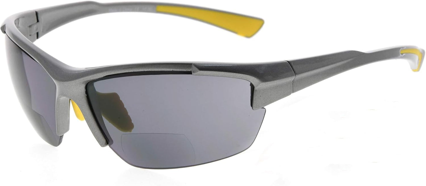 Eyekepper TR90 Frame Bifocal Sports Sunglasses Baseball Running Fishing Driving Golf Softball Hiking Sunshine Readers