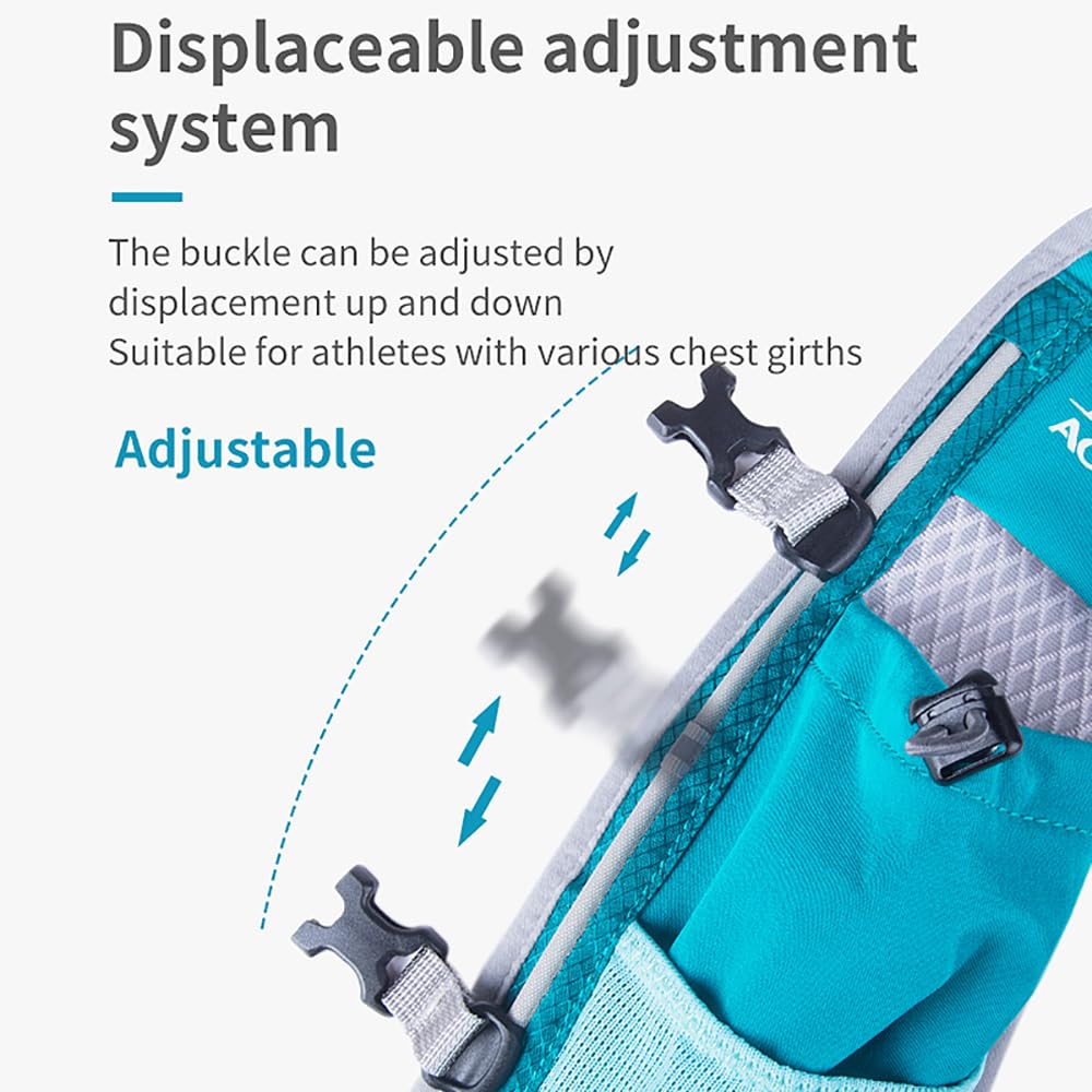 AONIJIE 5L Running Hydration Vest Pack with 1.5L Water Bladder Adjustable & Lightweight Hydration Backpack for Marathon Race Hiking Cycling(Black with 1.5L Bladder)