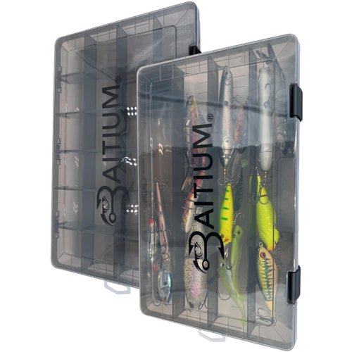 Baitium Fishing Tackle Box Organizer, Tackle Boxes With Dividers, Fishing Box, Tacklebox for Fishing, 3600 Tackle Tray or 3700, Lure Organizer, Plastic Storage- 3700 (2 Pack)
