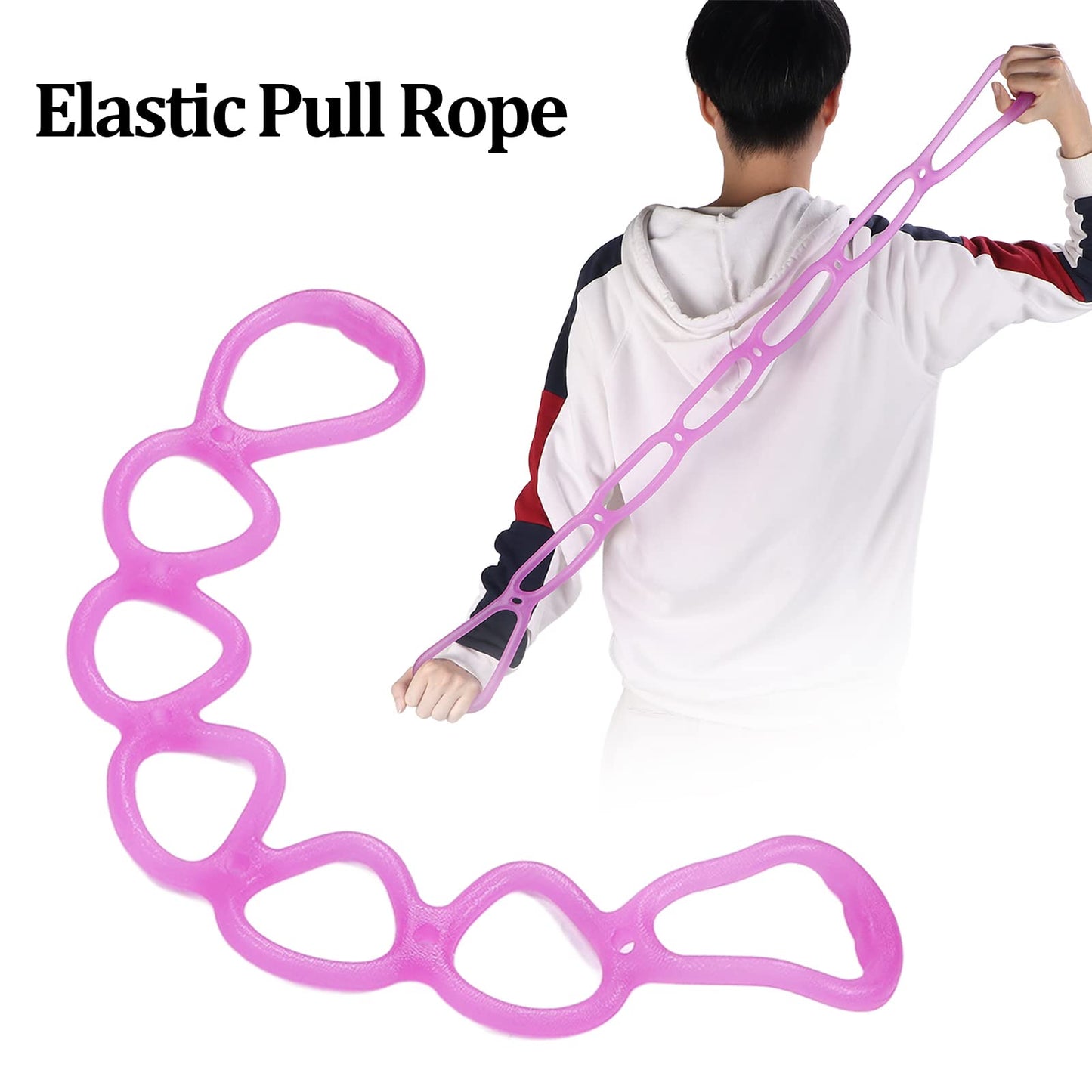 Boxwizard Pull Rope Yoga Silicone Pull Rope Resistance Band Fitness Elastic Pull Rope Home Gym Multifunctional Yoga Forming Workout 7 Hole Resistance Band for Exercise Training Fitness Workout