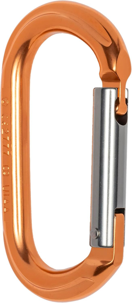 Oval Aluminum Carabiner Straight Gate Keylock 7kN