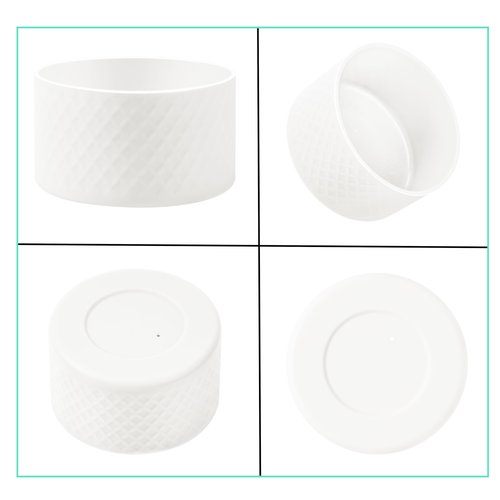 CYADCI Silicone Bottom Boot for 12-24 0Z Bottles,Cup Boot Fits a Variety of Tumblers or Water Bottles with a Base Diameter of 2.95-3.07 Inches.(White)