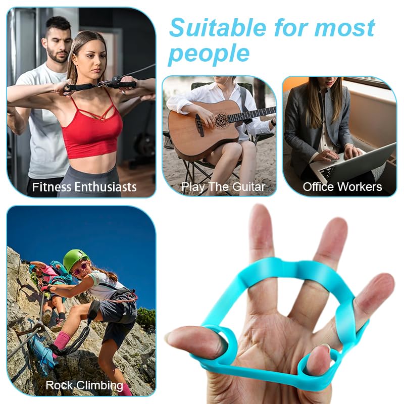 Hand Grip Strengthener, Grip Strength Trainer, Finger Exerciser 15-Piece Kit, Forearm Grip workout, Silicone Hand Gripper, Great for Rock Climbing, Targeted Strength, Home and office (Multi Color2)