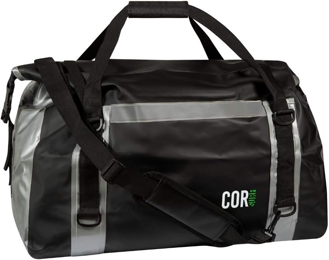 Extra Large Waterproof Duffle Travel Dry Duffel Bag | 60L Heavy Duty Gear Bag with Durable Straps & Handles for Kayaking Paddleboarding Boating Rafting Fishing