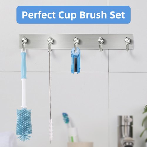 UXIETIN 3 Pack Water Bottle Cleaner Kit for owala 24oz/32oz/40oz,owala Brush and Straw Cleaner, Straw Cleaner Compatible with owala Water Bottle,owala Accessories