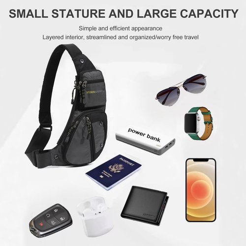 XUELILEU Sling Bag Chest Shoulder Backpack Crossbody Bags Casual Daypack for Men,Multipurpose Cross Body Chest Bag