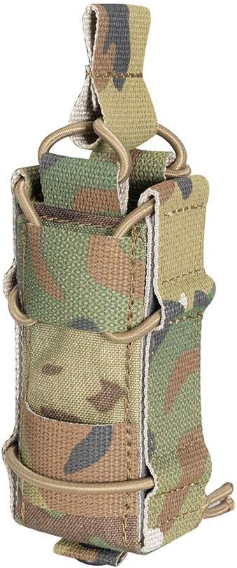 EXCELLENT ELITE SPANKER Open Top Single Pistol Mag Pouch Flashlight Holder Magazine for Glock19 M1911 Magazines (Multicam)