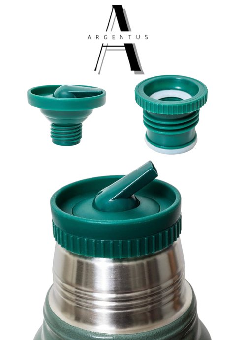 Thermo Stopper Pico de Mate Replacement Part For Stanley Classic Vacuum Insulated Wide Mouth Bottle Thermoss (1.1QT, 1.5QT, 2QT) (Green, Set of 1)