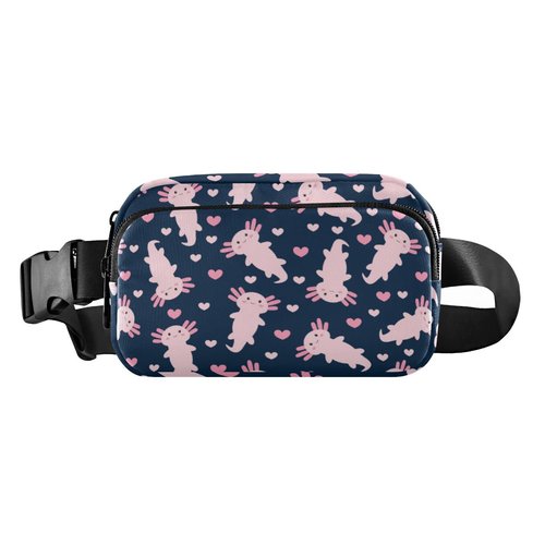 Yasala Fanny Pack Crossbody for Women & Men Cartoon Axolotl Waistpack with Adjustable Strap Pack Belt Bag Hip Bum Bag for Running Hiking Cycling Workout Traveling