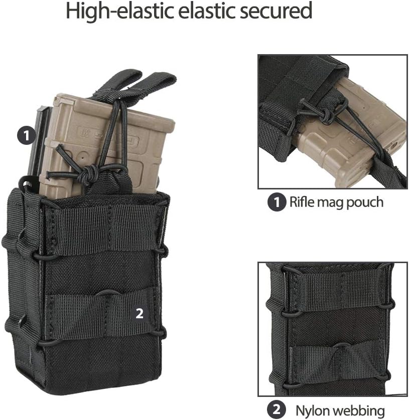 EXCELLENT ELITE SPANKER Tactical Molle Single/Double Open-Top Mag Pouch for M4 M14 M16 AR15 G36 Magazine