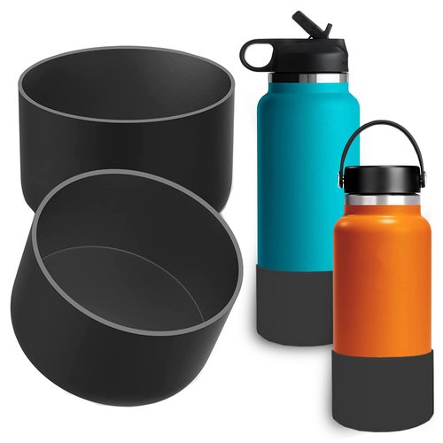 Boot for Hydroflask Water Bottle 32-40oz, BPA Free Bottom Silicone Sleeve Cover, Compatible with All Water Bottles with Bottom Width of 3.56in,Black