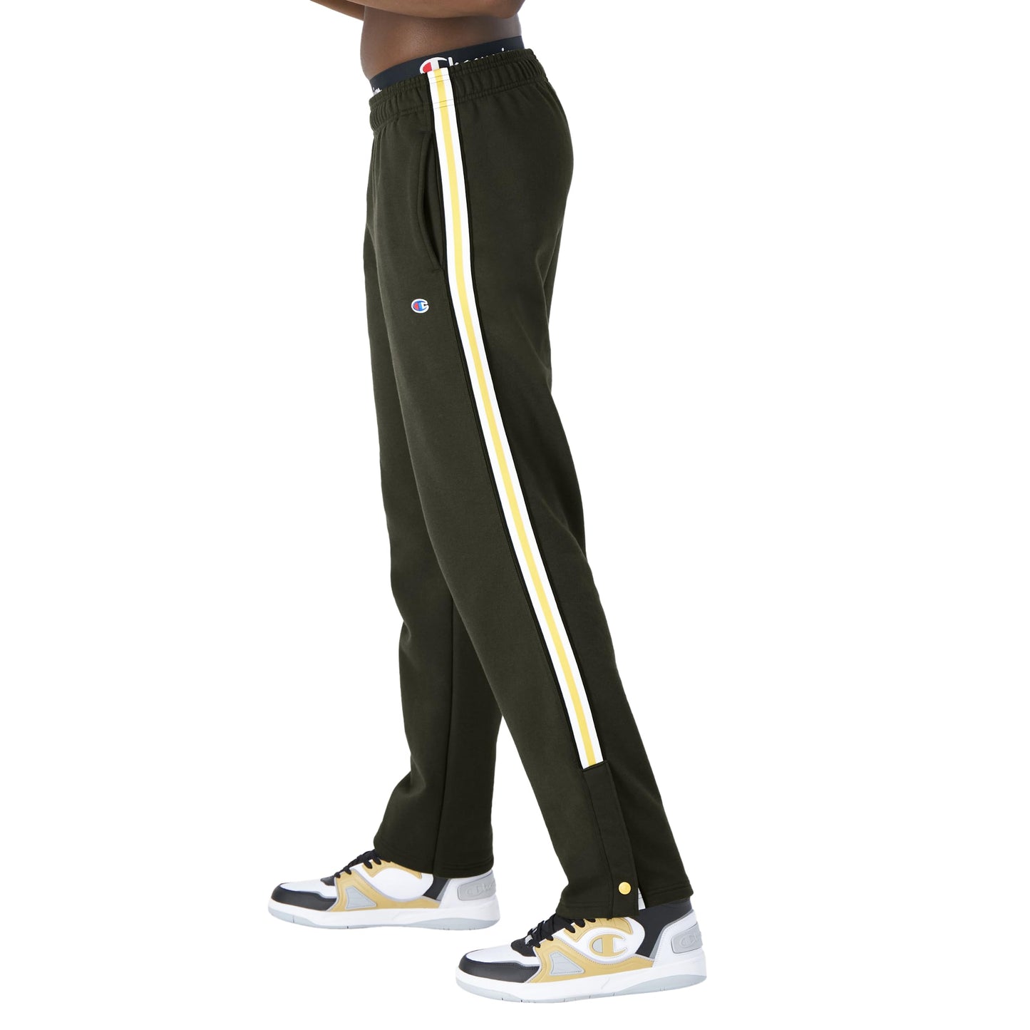 Champion Men's Snap Away Pants, Powerblend, Fleece Taped Tear Away Pants for Men, 32"