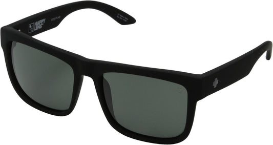 Spy Optic Discord Sunglasses Matte Black w/Happy Grey Green Lens + Sticker