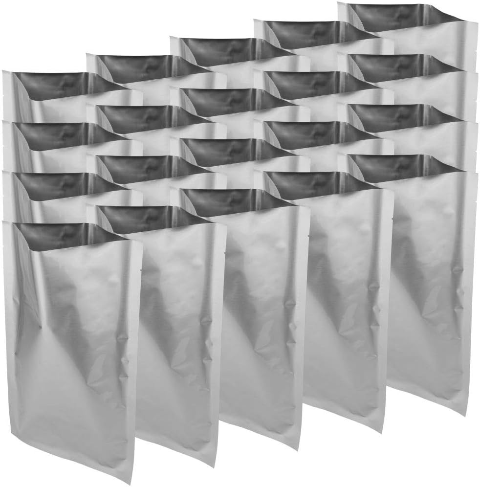 Dry-Packs 1-Gallon, 10"x16" Mylar Moisture & Static Shielding Bags, 20 Pack - For Food Shipping & Storage, Silver, (MB10x16-20PK)