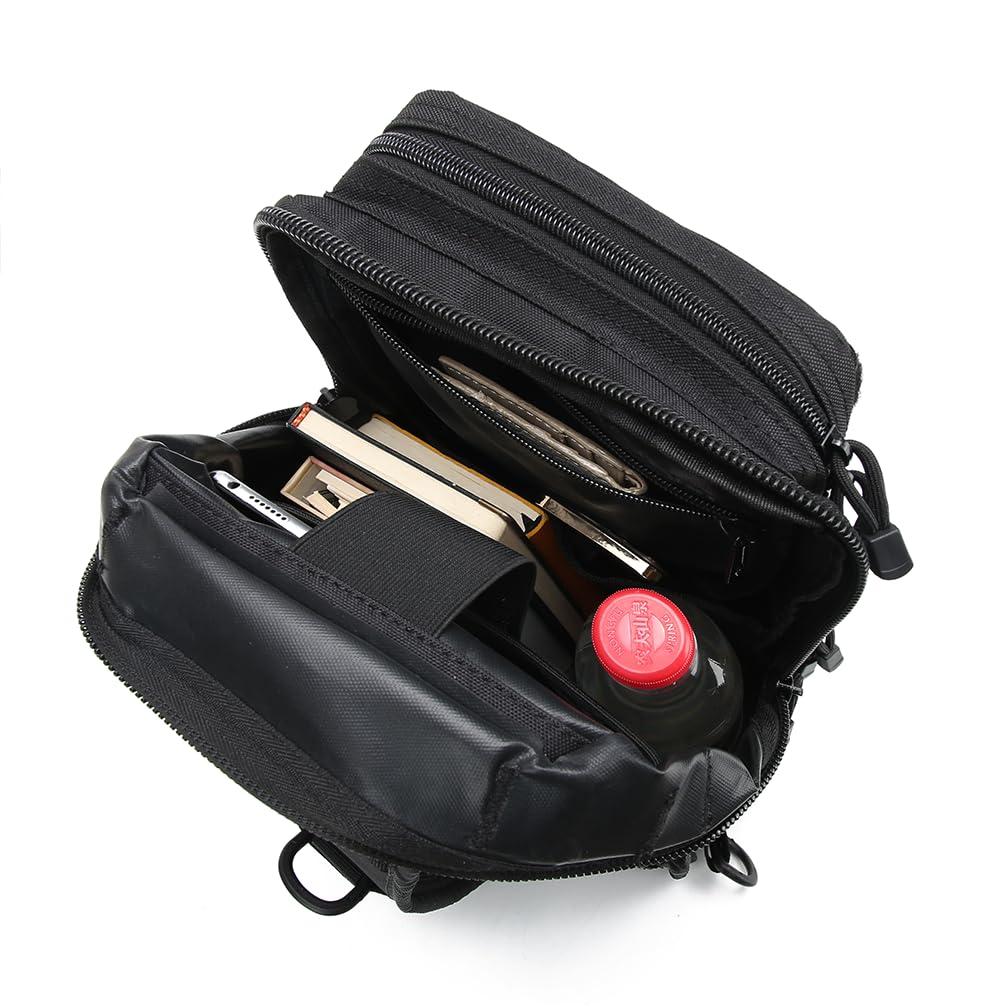 GAZJYUSP Tactical travel sling bag Molle Crossbody bag Small tactical concealed carry bag Over the shoulder bag Daypack Range Bag Shoulder pack Hunting chest Bag (Black)