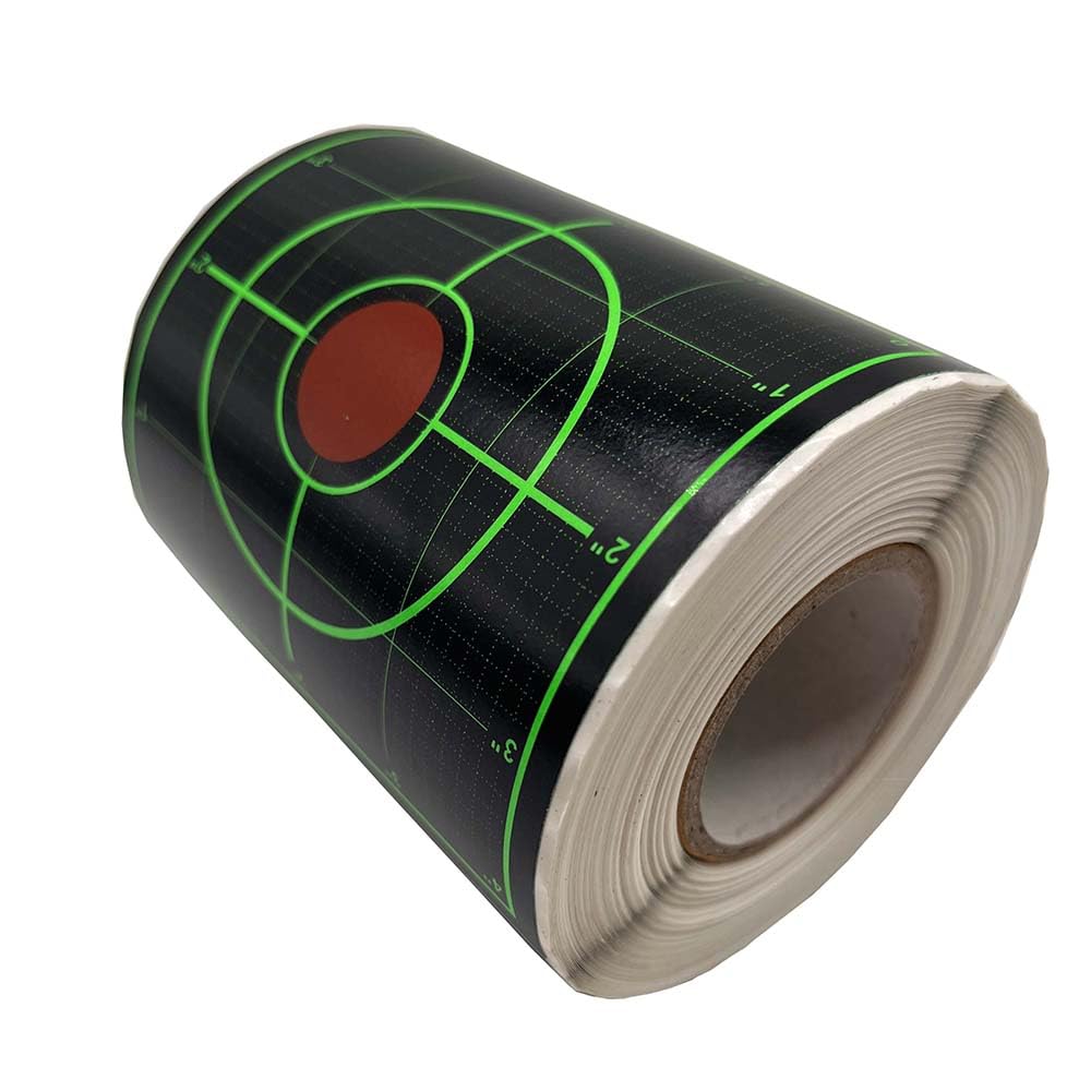 4”X 200 Stickers Fluorescent Green Splatter Paper Targets with Precision Scales, Dark Grid Bottom line Calibration and Shooting Practice Splatter Target