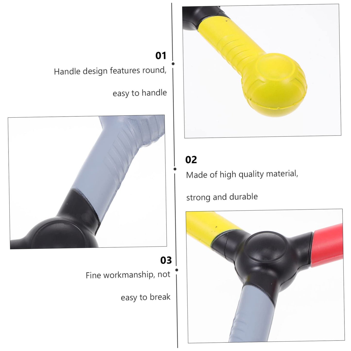 HOMSFOU 3pcs Reaction Training Stick Soccer Drill Football Training Hand Eye Coordination Training Tool Training Bar Catching Trainer Equipment Toys Tools Pu Training Equipment Sports