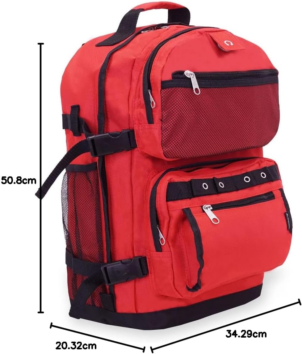 Everest Oversize Deluxe Backpack, Olive/Black, One Size