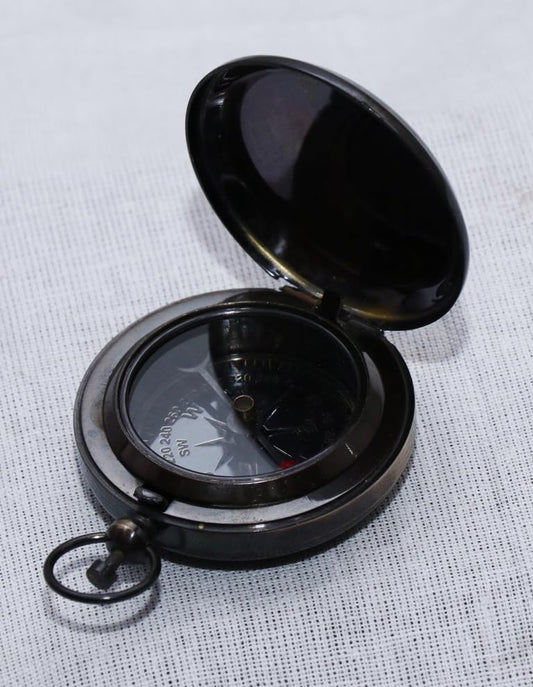 2" Antique Push Button Compass Nautical Navigational Compass Gift by ACTIVE INDUSTRIES
