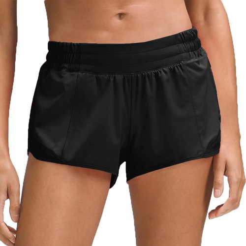Husnainna Athletic Running Shorts for Women 2.5'' with Zipper Pockets and Mesh Liner Yoga Gym Workout H027-Black-D10L