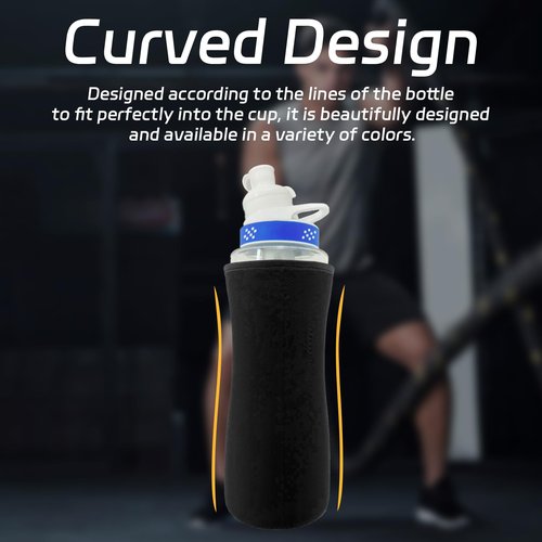 Tridesent 2Pcs Neoprene Insulated Sleeve for Cirkul 32oz Plastic & Stainless Steel Water Bottle - Black