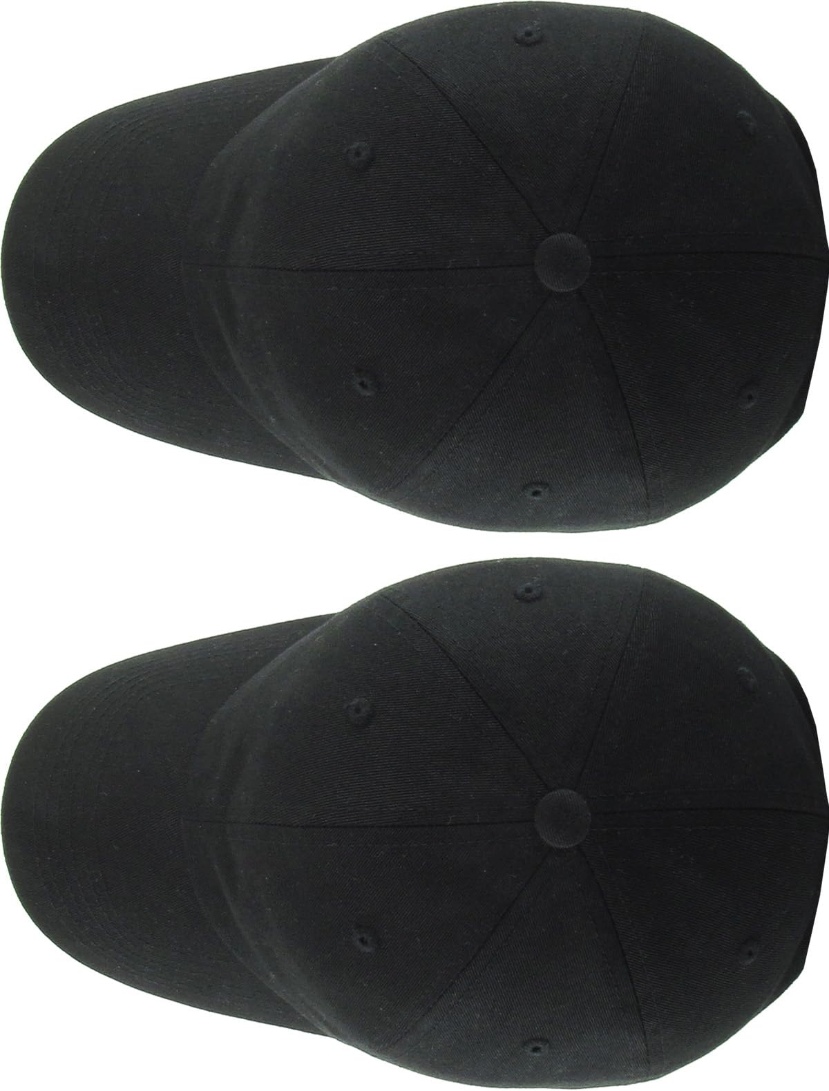 KBETHOS Classic Cotton Dad Hat Bundle Adjustable Unconstructed Plain Cap (One Size, Black + Black (2 Pack))
