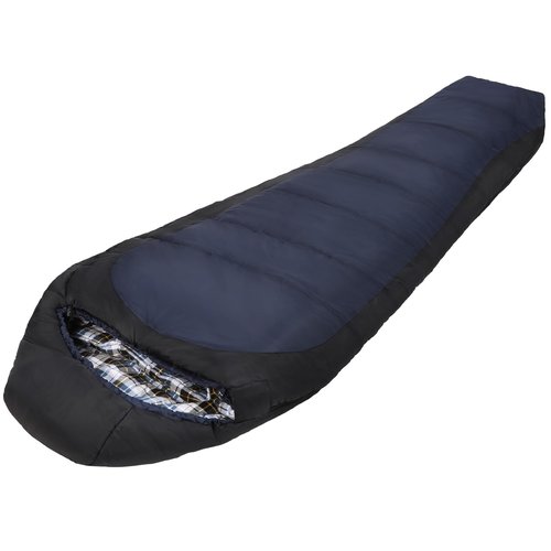REDCAMP Cold Weather Mummy Sleeping Bag, 0 Degree Warm Flannel Cotton Sleeping Bag for Adults, Warm and Machine Washable Perfect for Winter Camping, Navy Blue with 4lbs Filling
