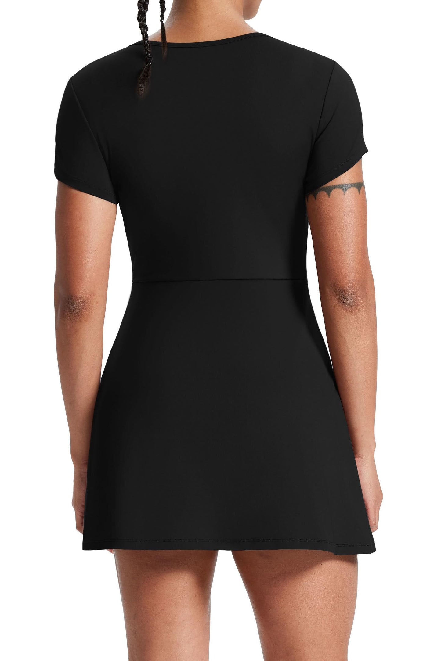 NIASHOT Tennis Dress Athletic Dresses for Women Golf Clothes Spring Fashion Shorts Workout Skort Graduation Outfits Black 02 2XL