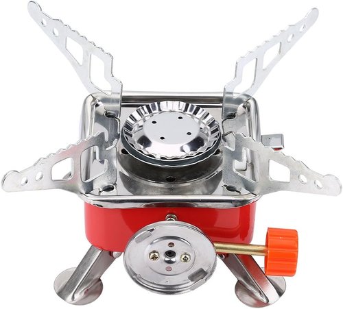 Camping Stove TOPINCN Portable Mini Outdoor Folding Metal Camping Gas Stove Windproof Furnace Backpacking Hiking