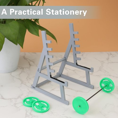 Dexspoeny Squat Rack Pen Holder,Fun Desk Accessories for Office,Funny Pen Holder for Men,Home Mini Weight Rack Pencil Holders for All Fitness