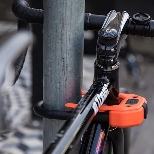Hiplok Dx Wearable U-Lock - Secure & Stylish Orange Bike Lock for Cyclists