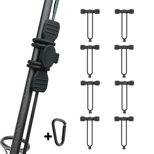 LITTLEMOLE 8PCS Fishing Rod Straps, Fishing Rod Ties, Fishing Rod Belts for Casting Rods, Spinning and Fly Rods
